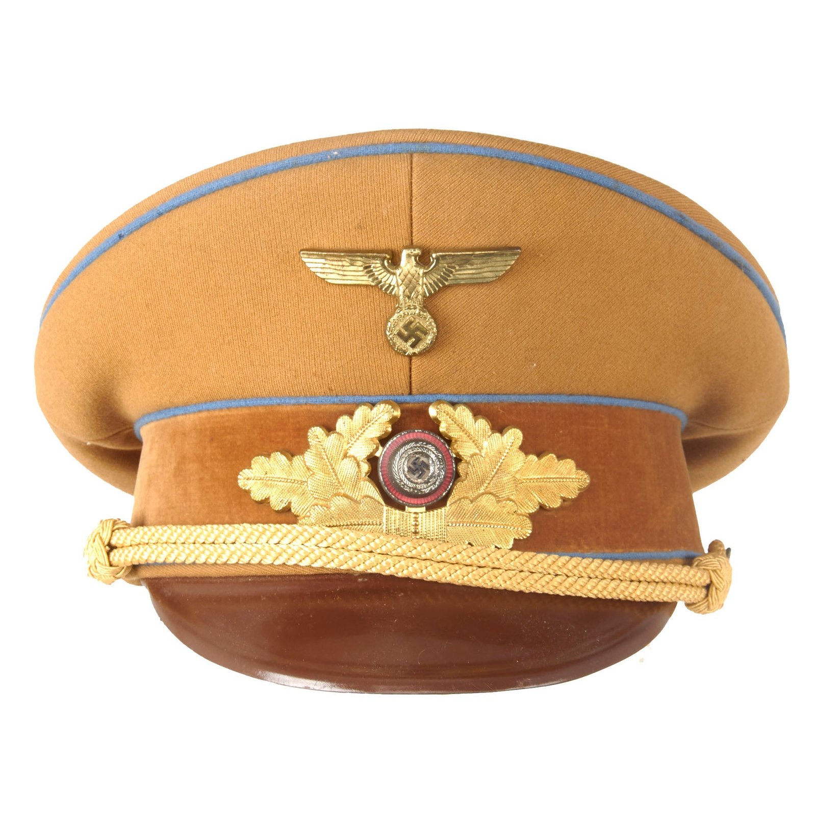 Buy Original German WWII NSDAP Ortsgruppe Local Group Level Political Leader's Visor Cap with RZM Tag - Size 56 | Original Firearms Antique For Sale