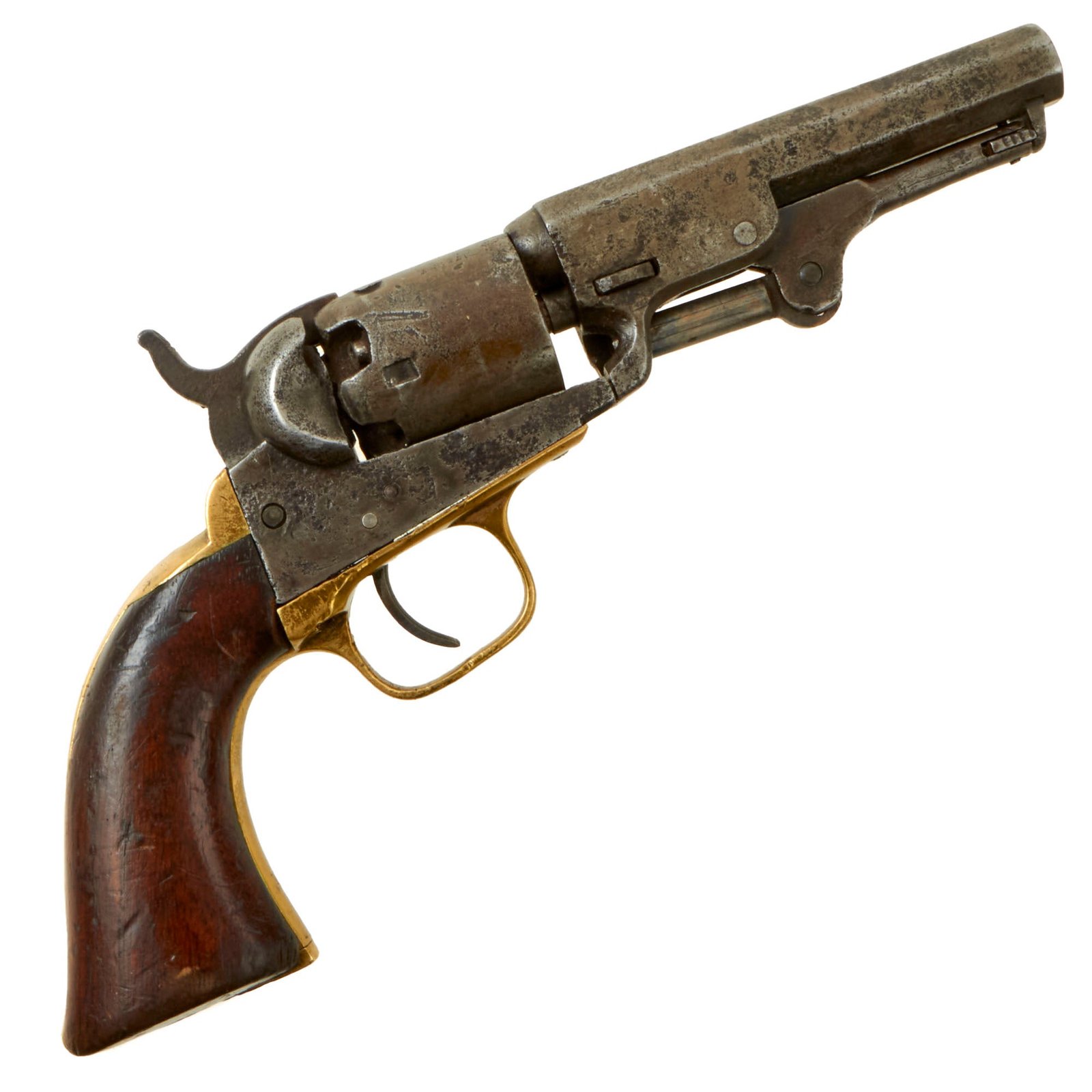 Buy Original U.S. Civil War Colt M1849 Pocket Percussion Revolver with 4" Barrel and Replaced Parts made in 1853 - Serial 59691 | Original Firearms Antique For Sale
