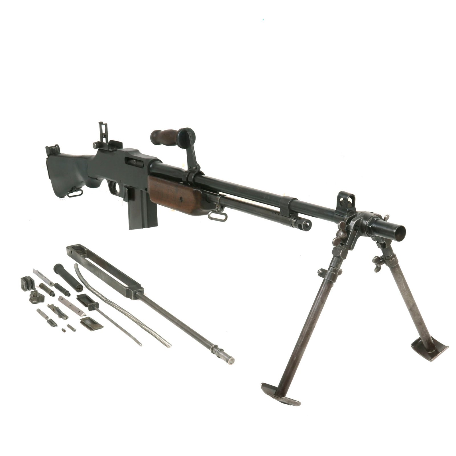 Buy Original U.S. Korean War BAR Browning M1918A2 Display Gun Constructed using Genuine Parts with Internals - Live ROT II Barrel Dated 9-52 | Original Firearms Antique For Sale