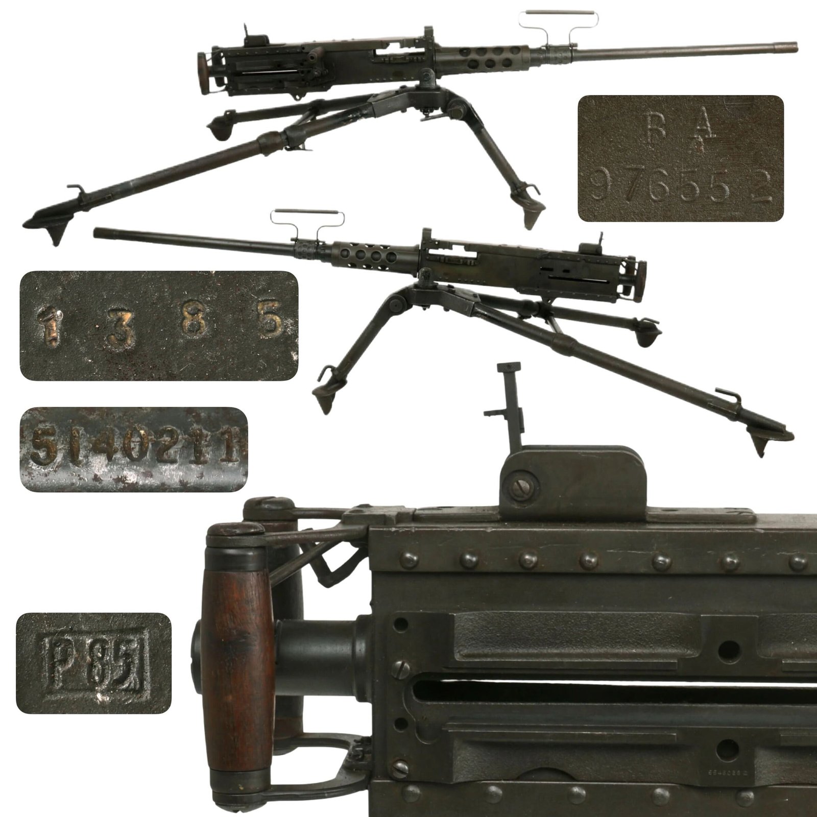 Buy Original U.S. WWII Type M2HB Browning .50 Caliber “Ma Deuce” Display Machine Gun with USGI Pintle and M3 Tripod | Original Firearms Antique For Sale