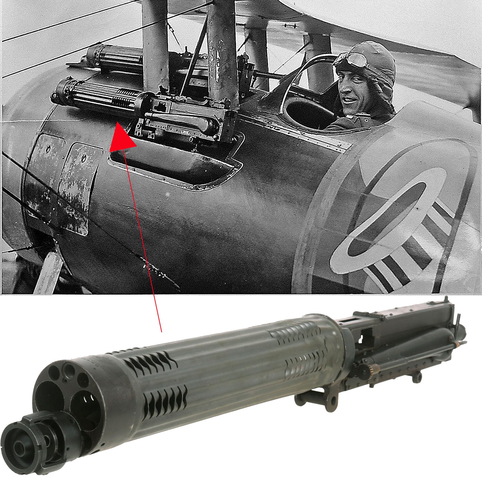 Buy Original U.S. WWI Model 1918 Colt Vickers Aircraft Display Machine Gun Serial A 2122 with Synchronizing Gear - Balloon Buster | Original Firearms Antique For Sale