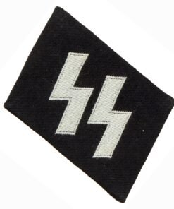 Buy Original German WWII Unissued SS EM/NCO BeVo Embroidered Double Sig Rune Collar Tab - Schutzstaffel | Original Firearms Antique For Sale