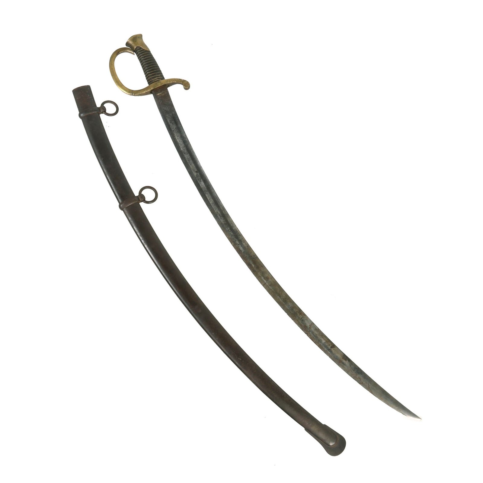 Buy Original U.S. Pre-Civil War Early Apache Wars M-1840 Light Artillery Officers Saber by Ames Mfg. Co. with Scabbard - Dated 1848 | Original Firearms Antique For Sale