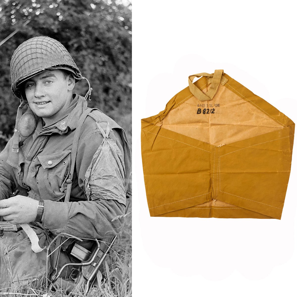 Buy Original U.S. WWII Paratrooper British Made Gas Detection Brassard Marked Dated April 1943 by SL/DE | Original Firearms Antique For Sale