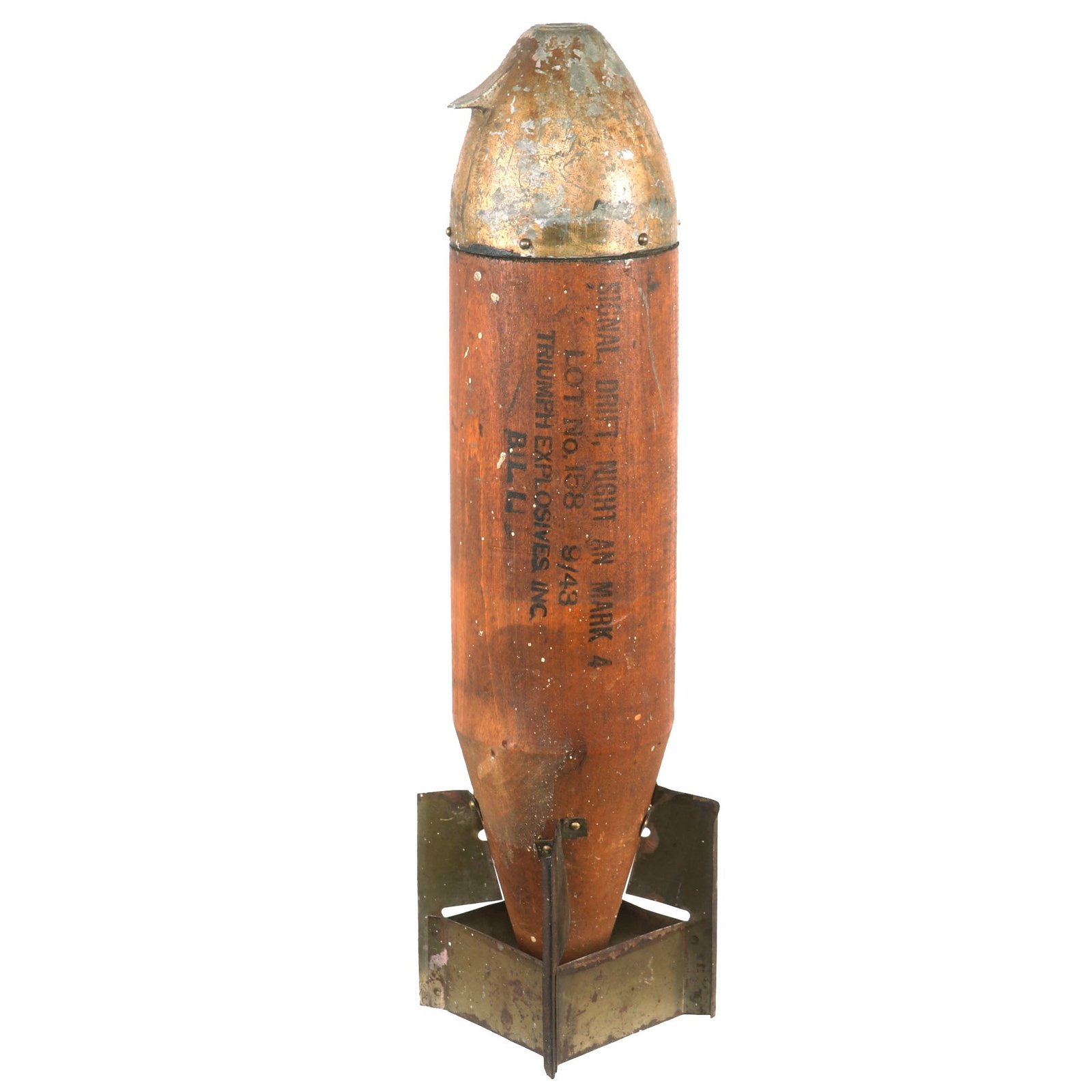 Buy Original U.S. WWII USAAF AN Mark 4 Aircraft Night Signal Float Light Dated 1943 | Original Firearms Antique For Sale