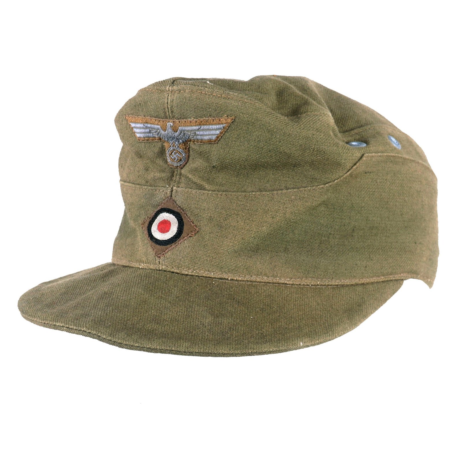 Buy Original German WWII Deutsches Afrika Korps Service Worn DAK M41 Field Cap by Carl Halfar | Original Firearms Antique For Sale