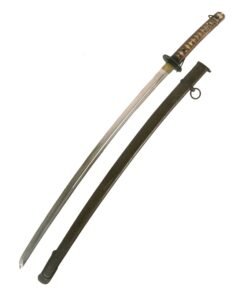 Buy Original Excellent WWII Japanese Army Type 95 NCO Aluminum Handle Katana Sword with Scabbard - Matched Serial 200797 | Original Firearms Antique For Sale