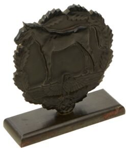 Buy Original German WWII SA Horse Table Award Plaque For Service & Donation Towards Young German Riders Mounted on Display Stand | Original Firearms Antique For Sale