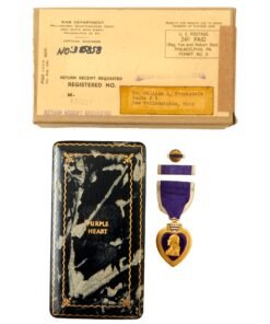 Buy Original U.S. WWII Purple Heart Medal in Original Shipping Box - William Stocksdale | Original Firearms Antique For Sale