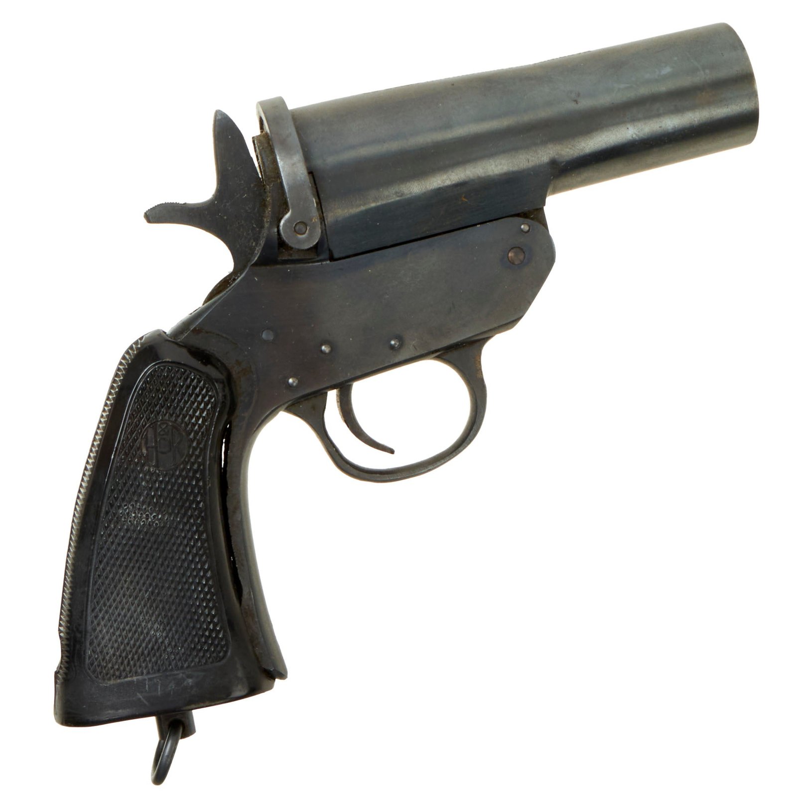 Buy Original U.S. Lend-Lease British MkVI Signal Flare Pistol by Harrington & Richardson - Serial Number 4838 | Original Firearms Antique For Sale