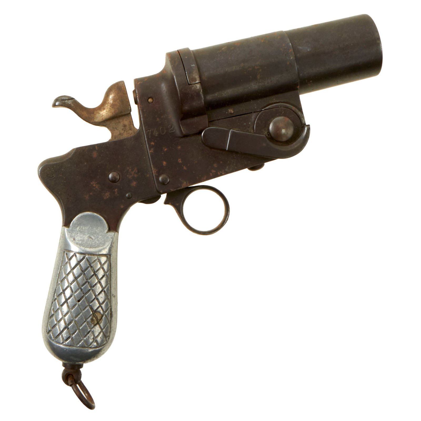 Buy Original Italian WWI / WWII Model 1900 Flare Gun by Castelli of Brescia with Non-Magnetic Grips | Original Firearms Antique For Sale