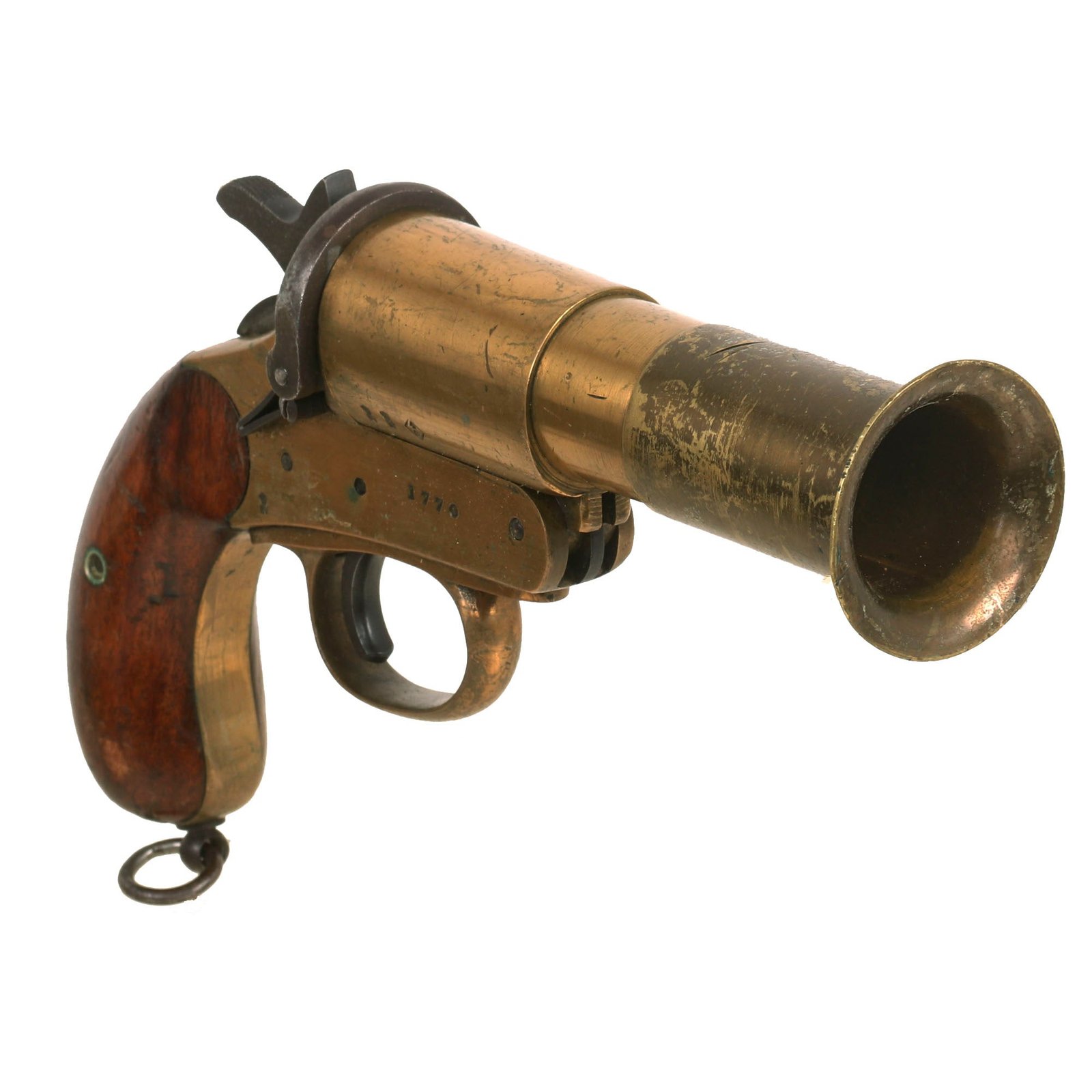 Buy Original British WWII 1941 Dated MkIII* W.W. Greener Brass Flare Gun - Serial 1770 | Original Firearms Antique For Sale