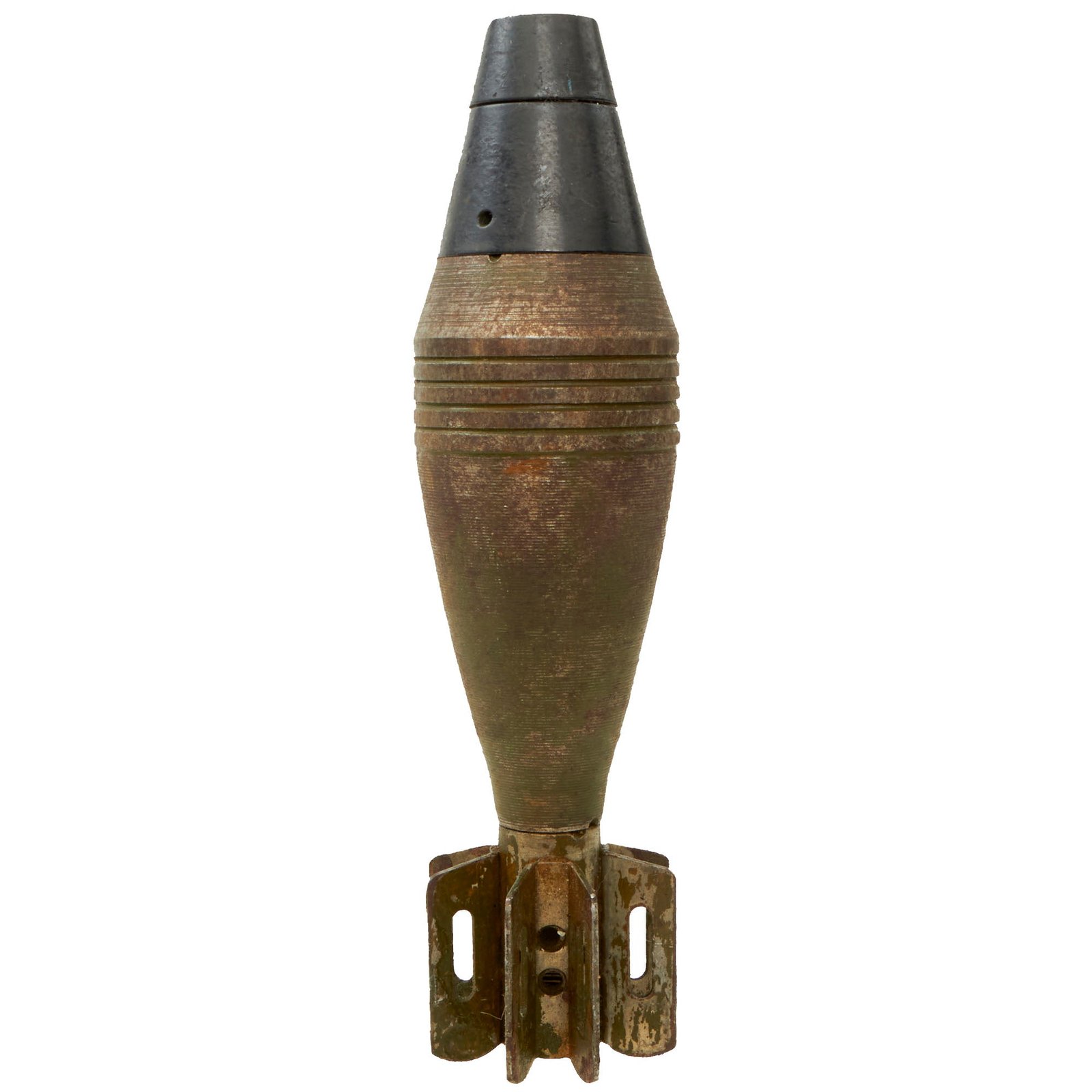 Buy Original U.S. WWII 1943 Dated M49A2 60mm Deactivated Mortar Practice Round with Partial 1944 Dated Fuse - Inert | Original Firearms Antique For Sale