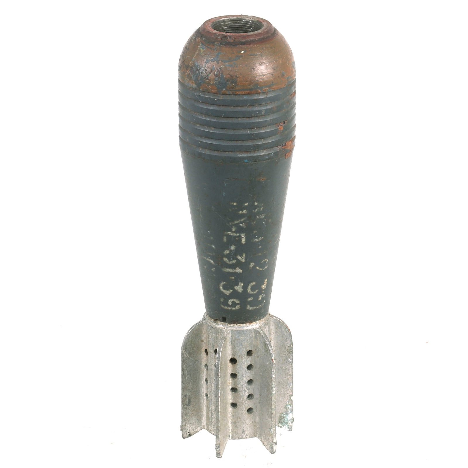 Buy Original French WWII Inert Brandt Mle 1935 60mm Mortar Round with Original Paint | Original Firearms Antique For Sale