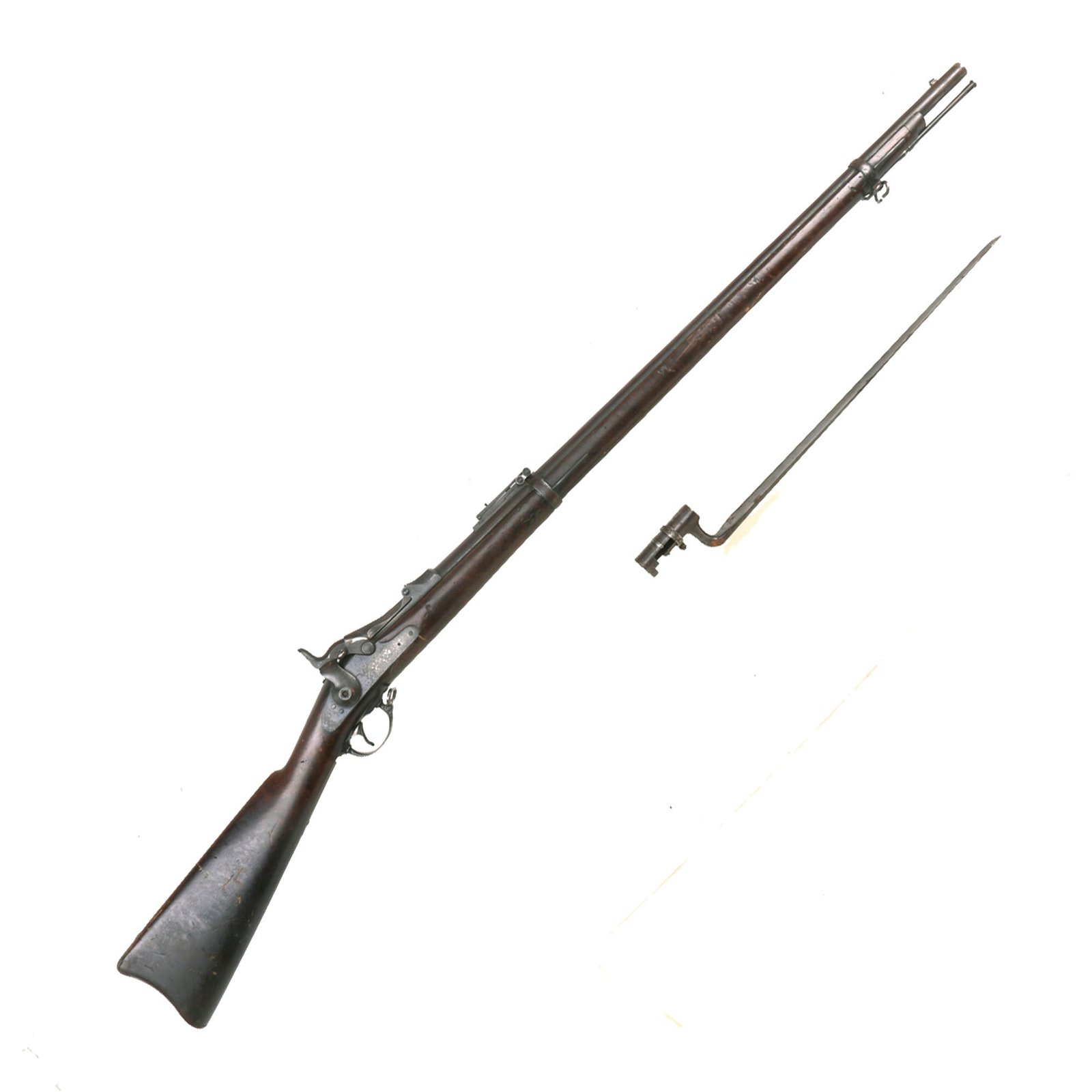 Buy Original U.S. Springfield Trapdoor Model 1884 Rifle Made in 1887 with Standard Ramrod and Bayonet - Serial 354508 | Original Firearms Antique For Sale
