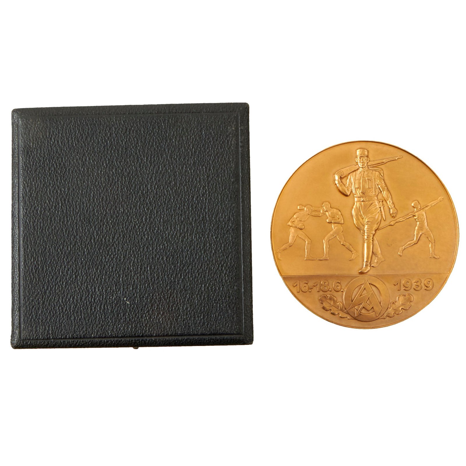 Buy Original German WWII Cased 1939 Honorary Award of the S.A. Sturmabteilung Lower Rhine Group Naval Defense Competition Table Medal | Original Firearms Antique For Sale