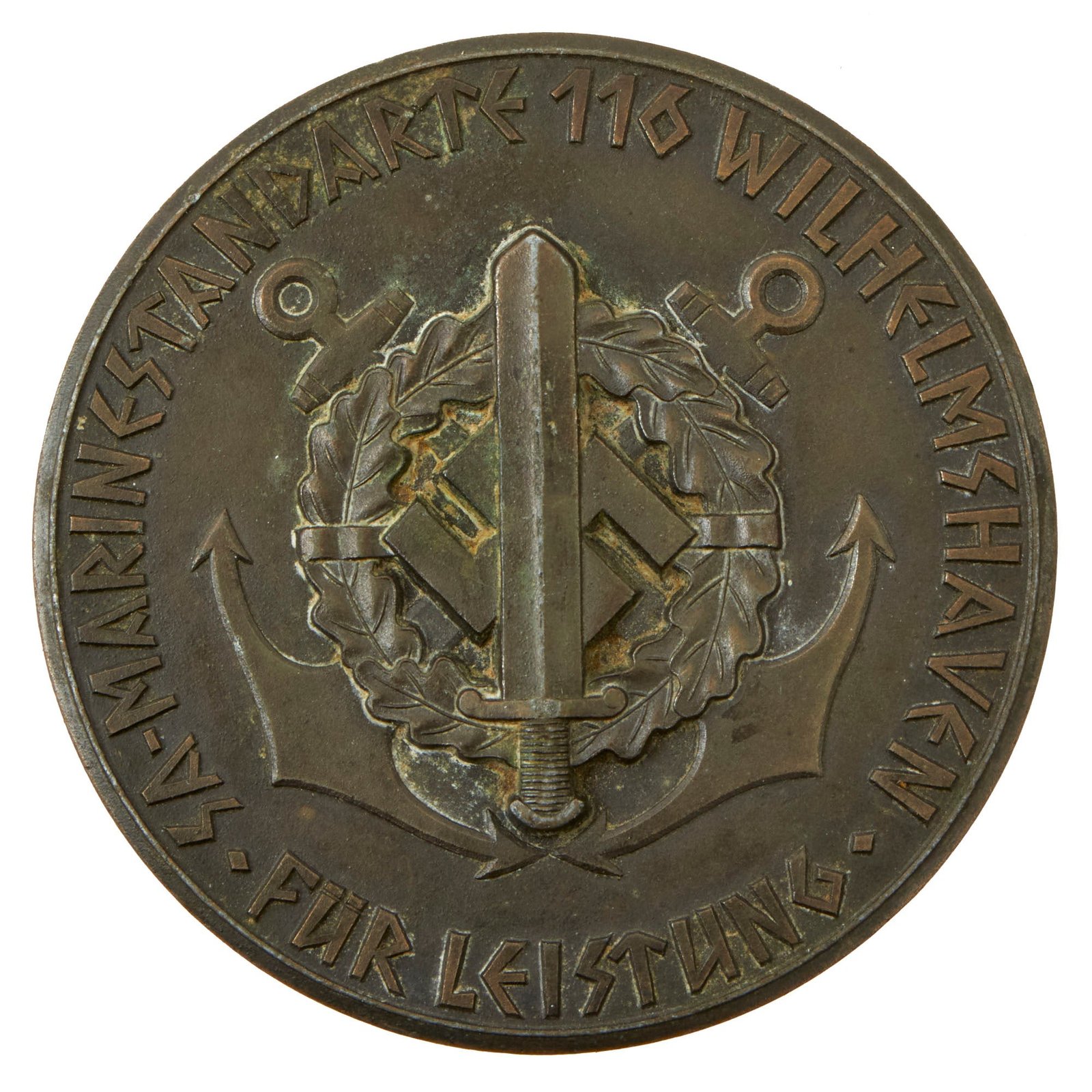 Buy Original German WWII 1939 S.A. Sturmabteilung Marine Standard 116 Shooting Competition Table Medal | Original Firearms Antique For Sale