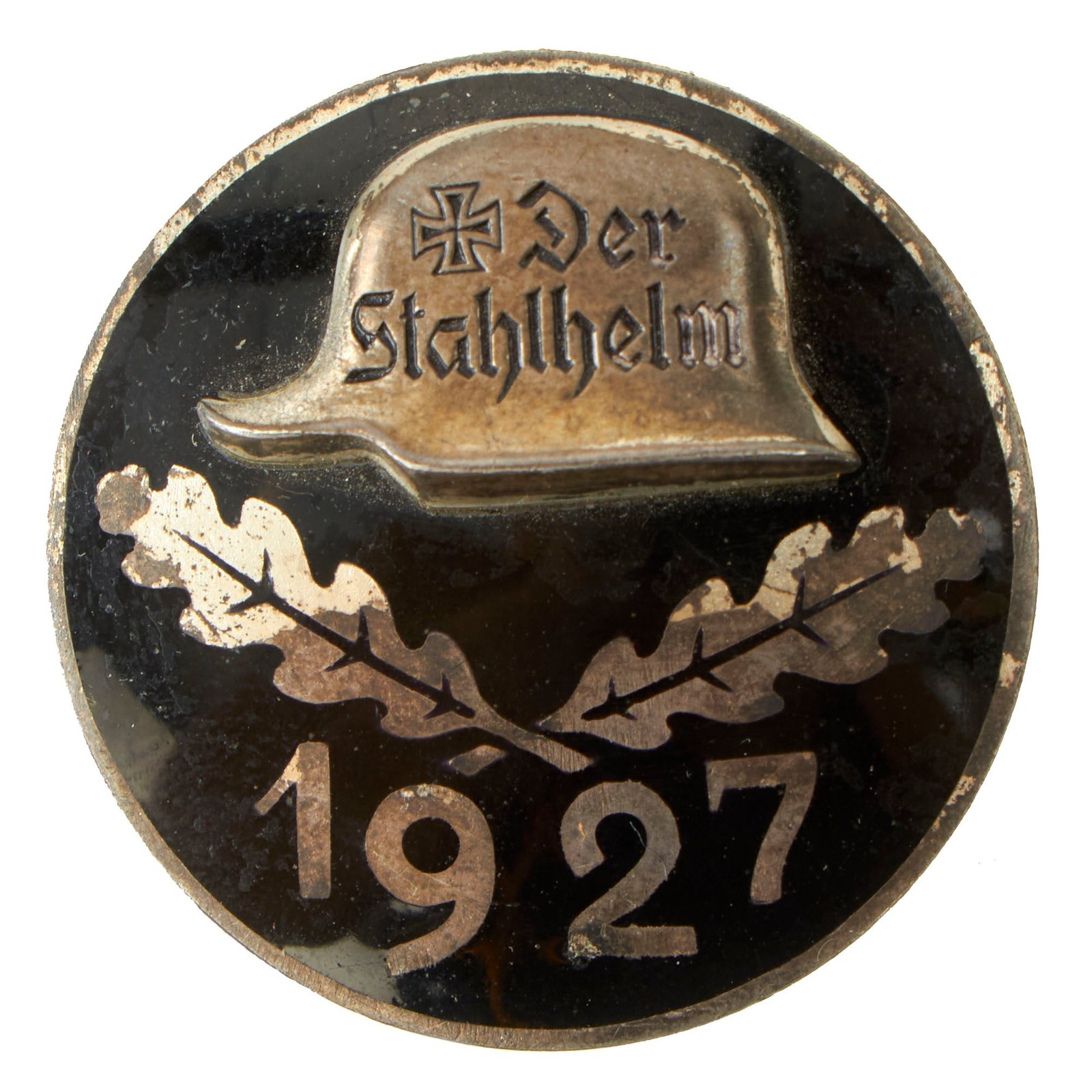 Buy Original German Weimar Period Der Stahlhelm 1927 Commemorative Membership Badge - Der Stahlhelmbund | Original Firearms Antique For Sale