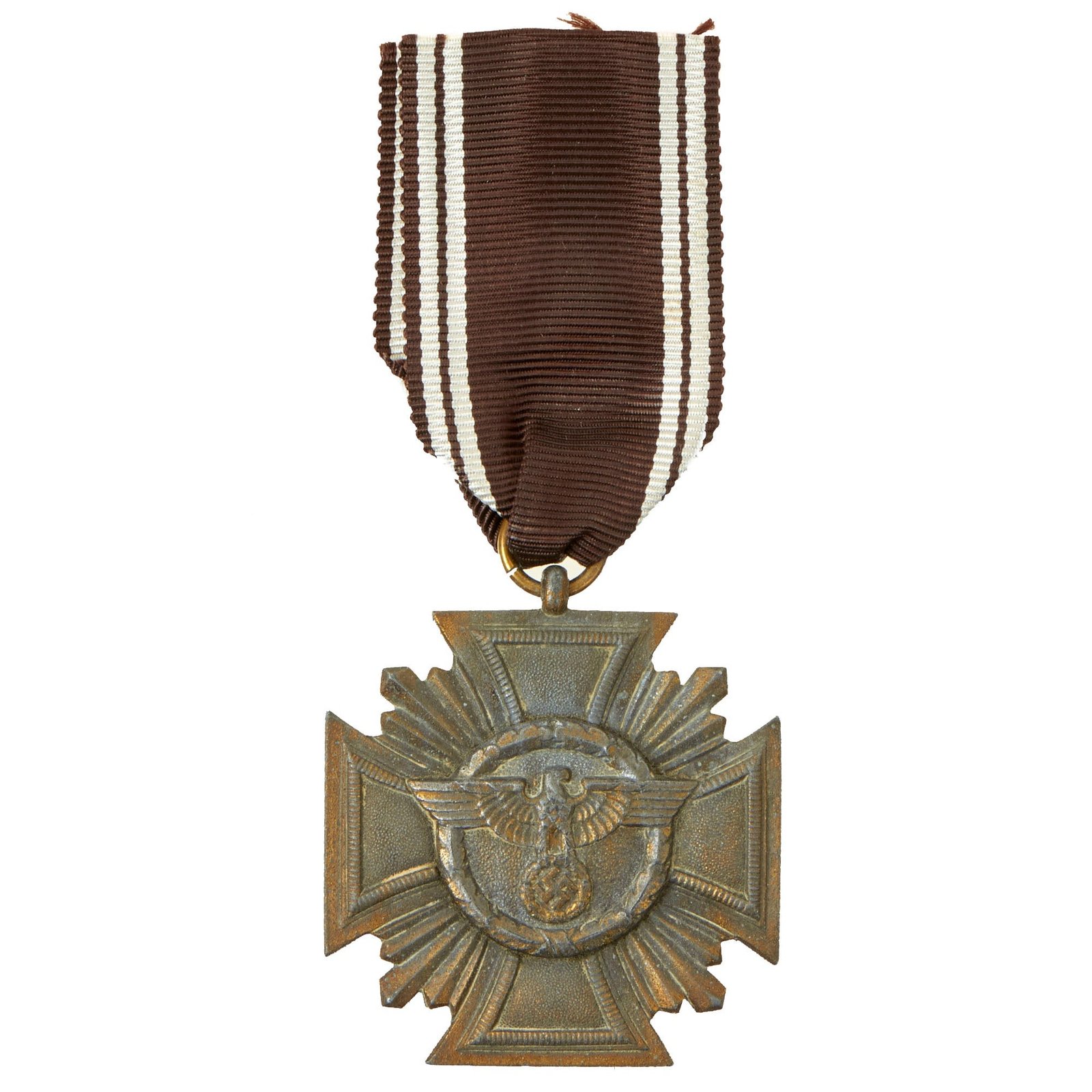 Buy Original German WWII NSDAP Party Long Service Award Third Class with Ribbon - 10 Years | Original Firearms Antique For Sale