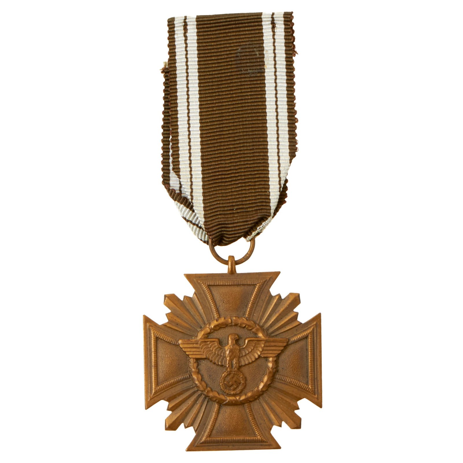 Buy Original German WWII NSDAP Party Long Service Award Third Class with Ribbon - 10 Years | Original Firearms Antique For Sale