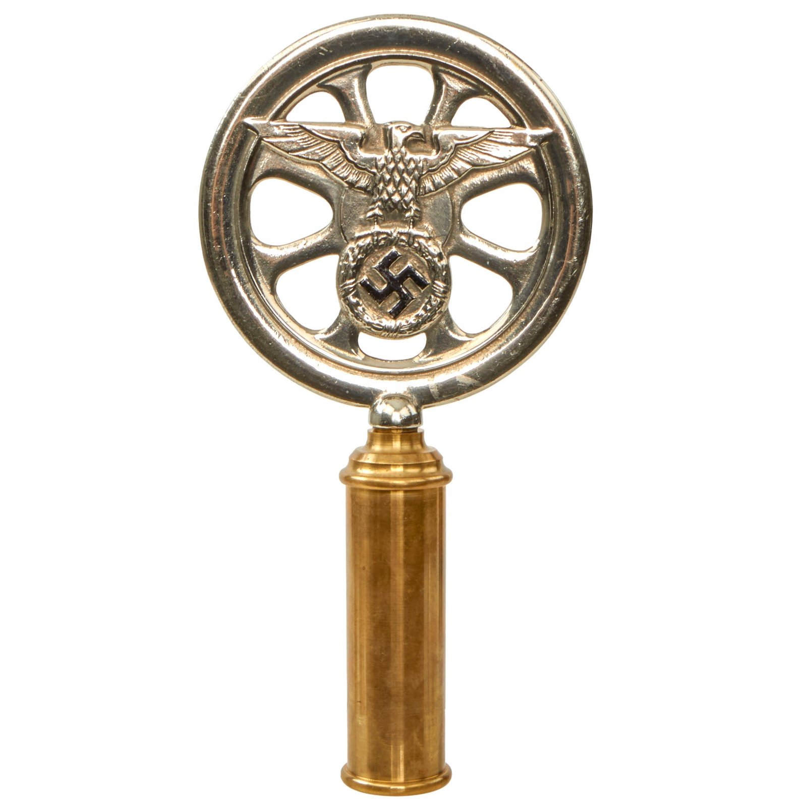 Buy Original German WWII NSKK National Socialist Motorized Corps Early Flag Pole Finial Topper with Socket | Original Firearms Antique For Sale