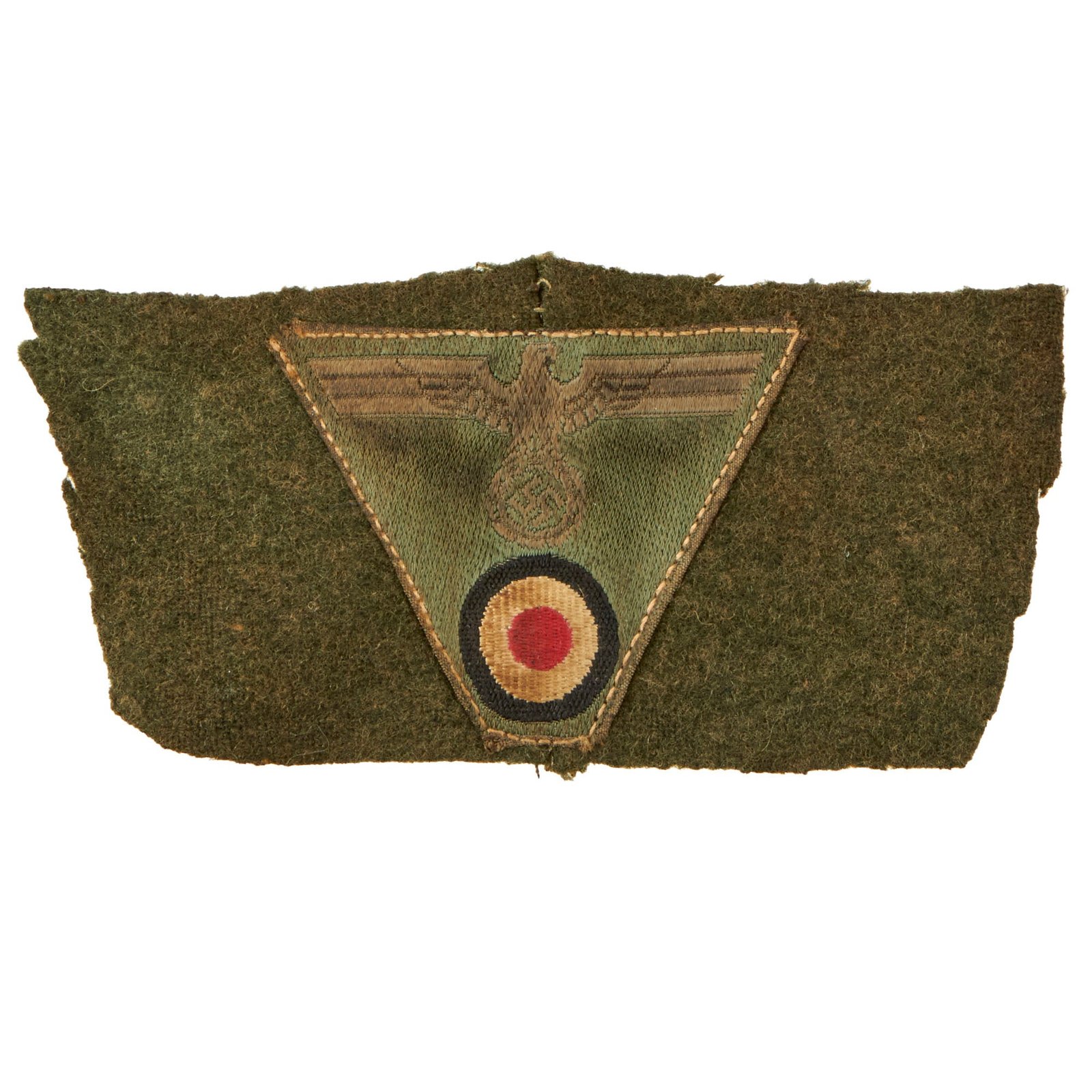 Buy Original German WWII Late War Heer Army Cut Off M43 Field Cap Eagle and Cockade Insignia Trapezoid | Original Firearms Antique For Sale