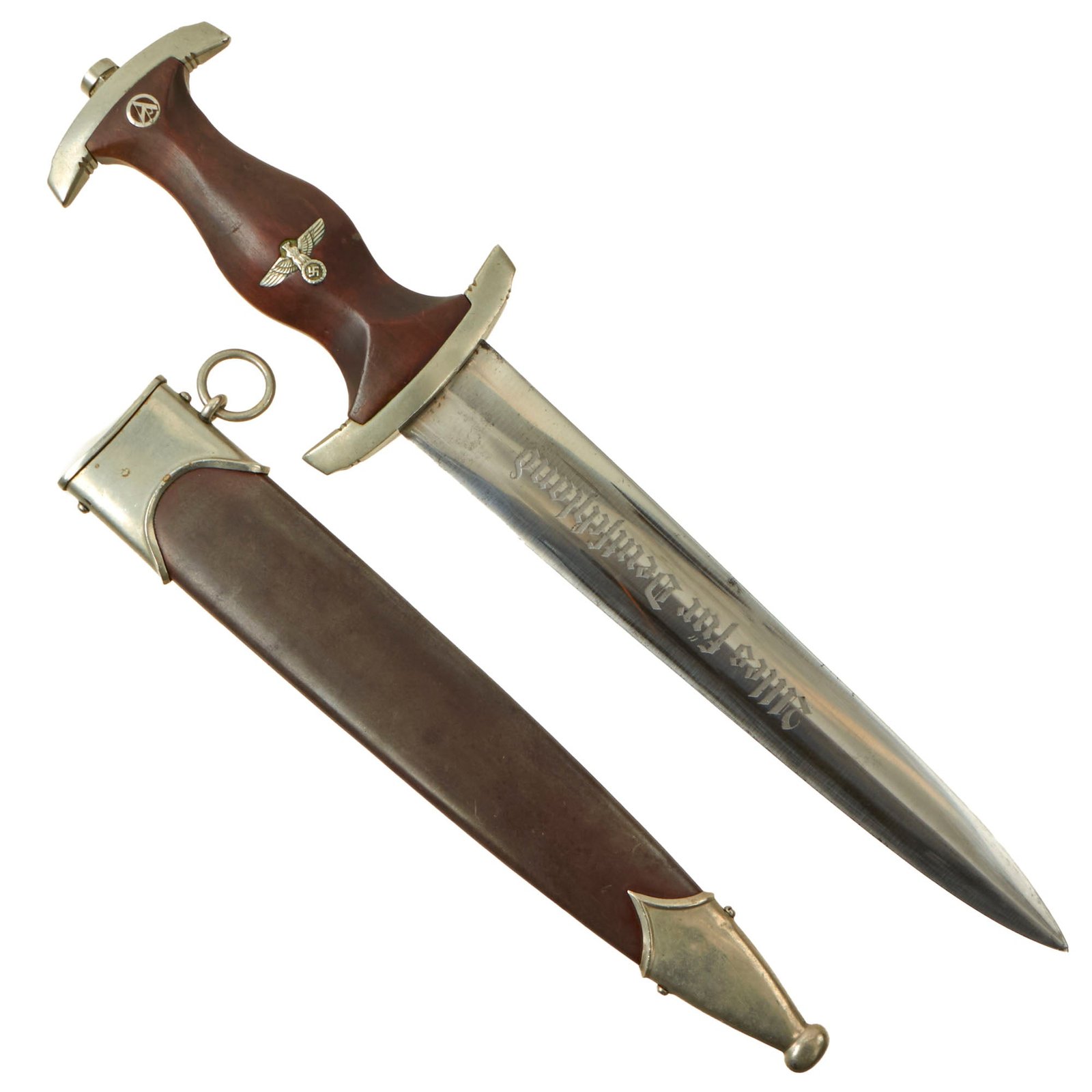 Buy Original German WWII Early SA Dagger by Carl Eickhorn of Solingen with Scabbard - 1933-1935 Trademark | Original Firearms Antique For Sale