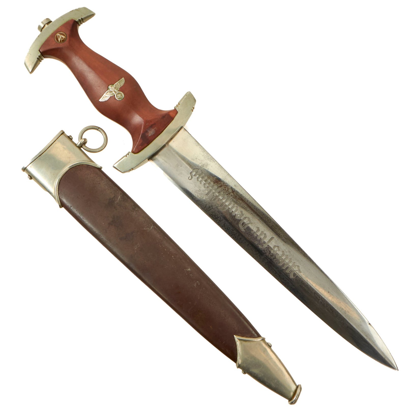 Buy Original German Early WWII SA Dagger by Rare Maker C. Eppenstein Söhne of Solingen with Scabbard - McSARR Rarity Rated 9 of 10 | Original Firearms Antique For Sale