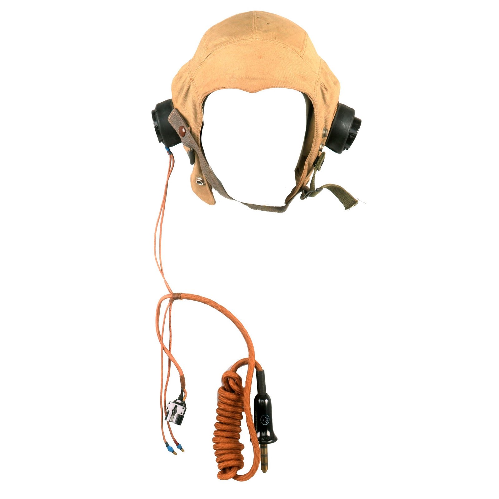 Buy Original British WWII RAF Type D Flying Helmet with U.S. Type A-14 Oxygen Mask - Dated 1944 | Original Firearms Antique For Sale