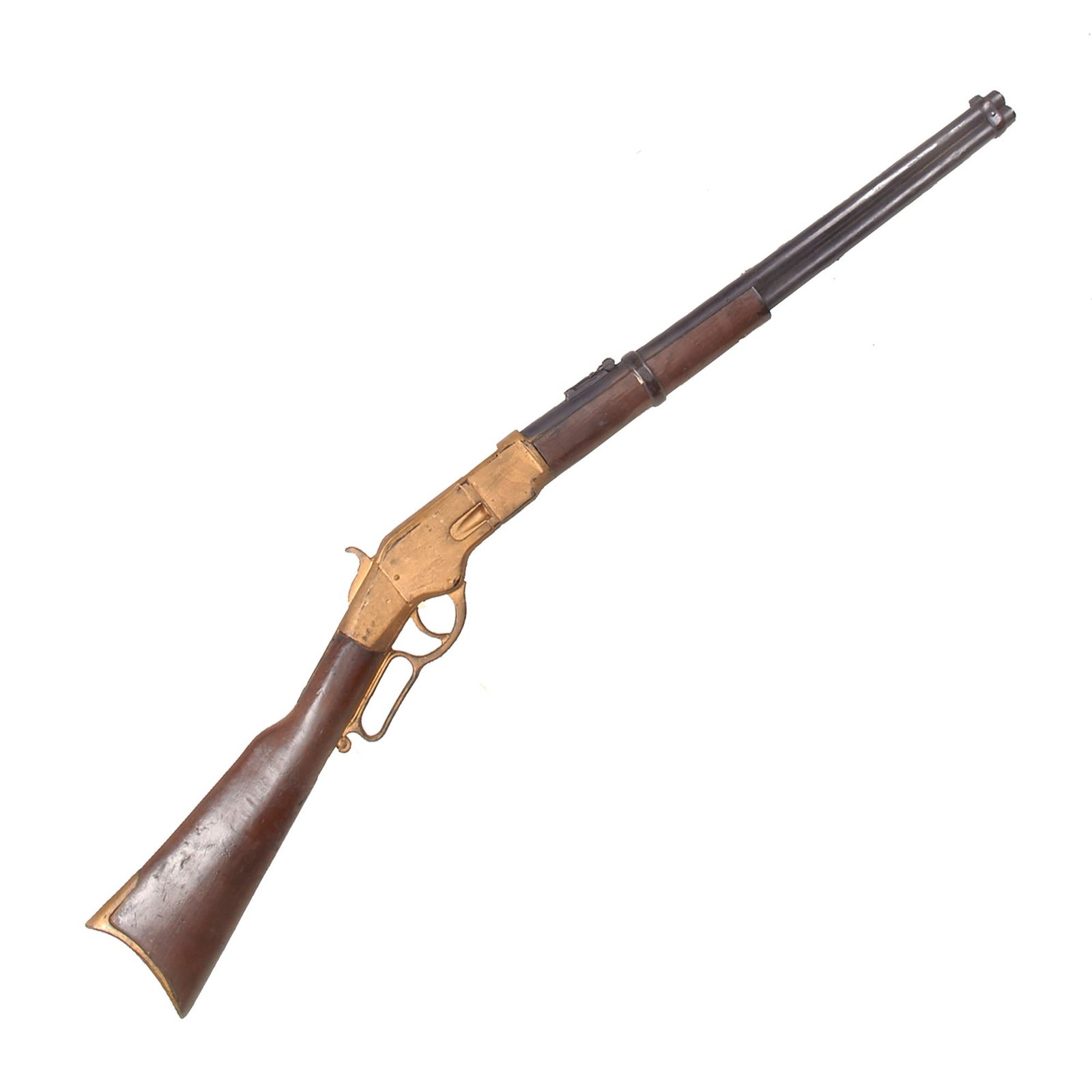 Buy Original Rubber Film Prop U.S. Winchester Model 1866 "Yellow Boy" Saddle Ring Carbine | Original Firearms Antique For Sale