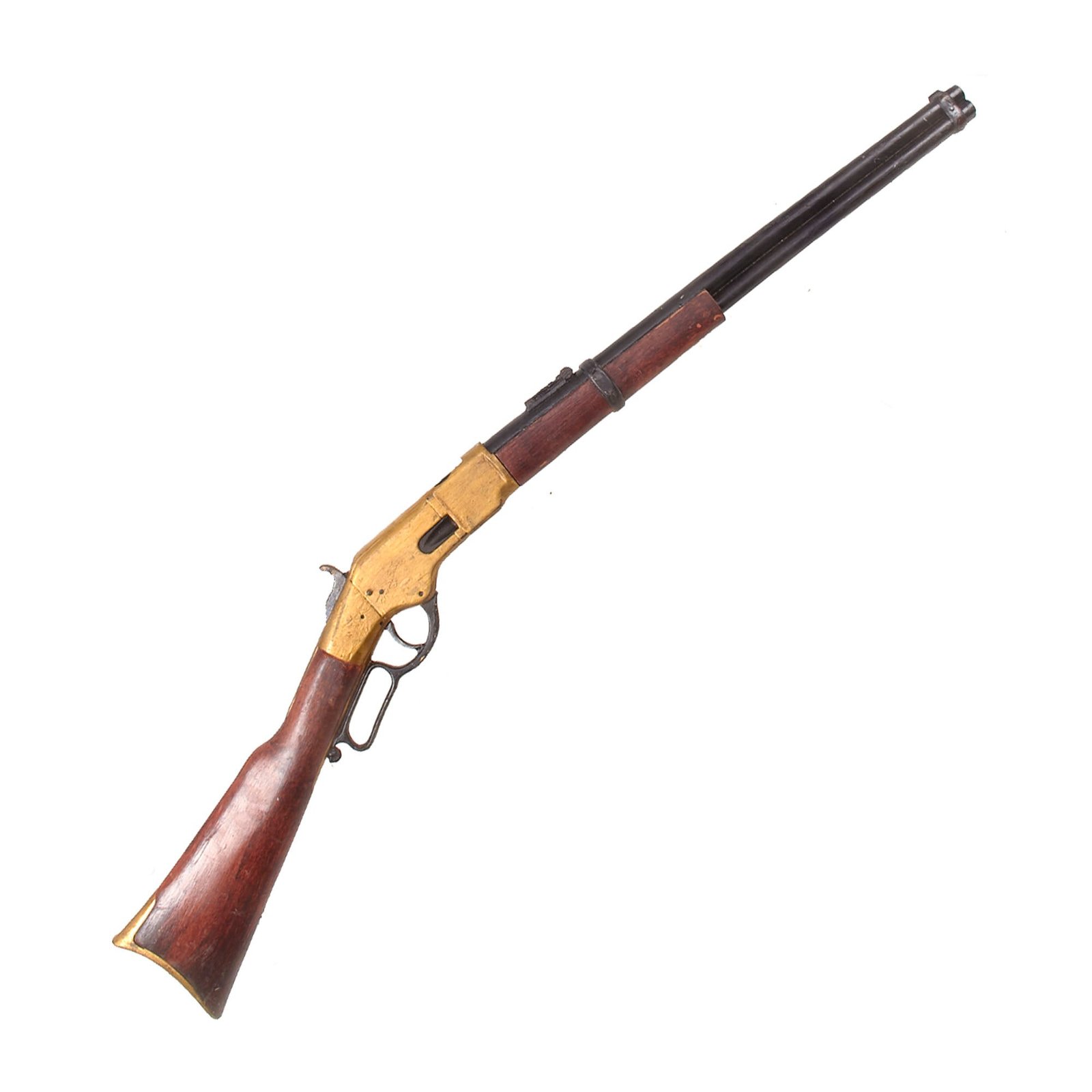 Buy Original Rubber Film Prop U.S. Winchester Model 1866 "Yellow Boy" Saddle Ring Carbine from Ellis Props | Original Firearms Antique For Sale