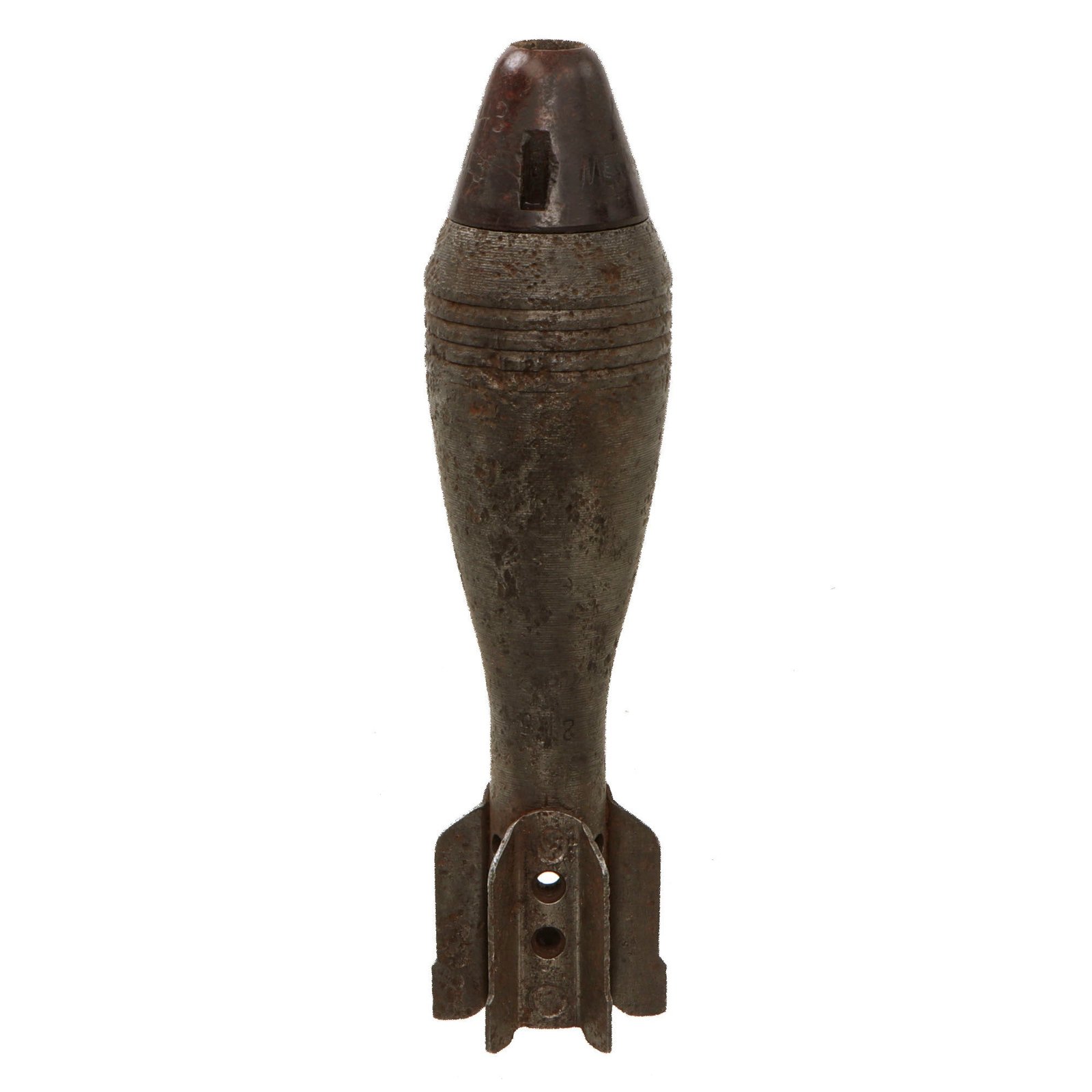 Original Soviet WWII Inert 50mm Mortar Round with Partial Fuze
