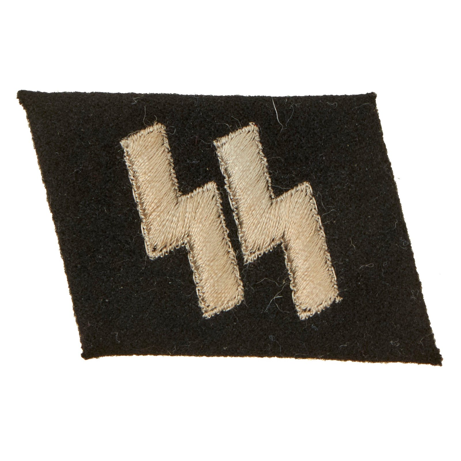 Buy Original German WWII Unissued SS Double Sig Rune Collar Tab - Schutzstaffel | Original Firearms Antique For Sale