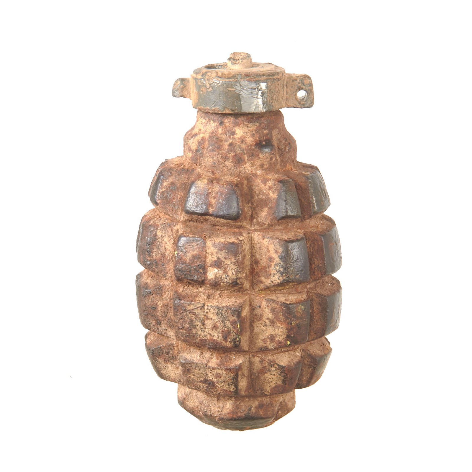 Buy Original French WWI F1 Hand Grenade with Partial Billant Modèle 1916 Fuse - Inert | Original Firearms Antique For Sale