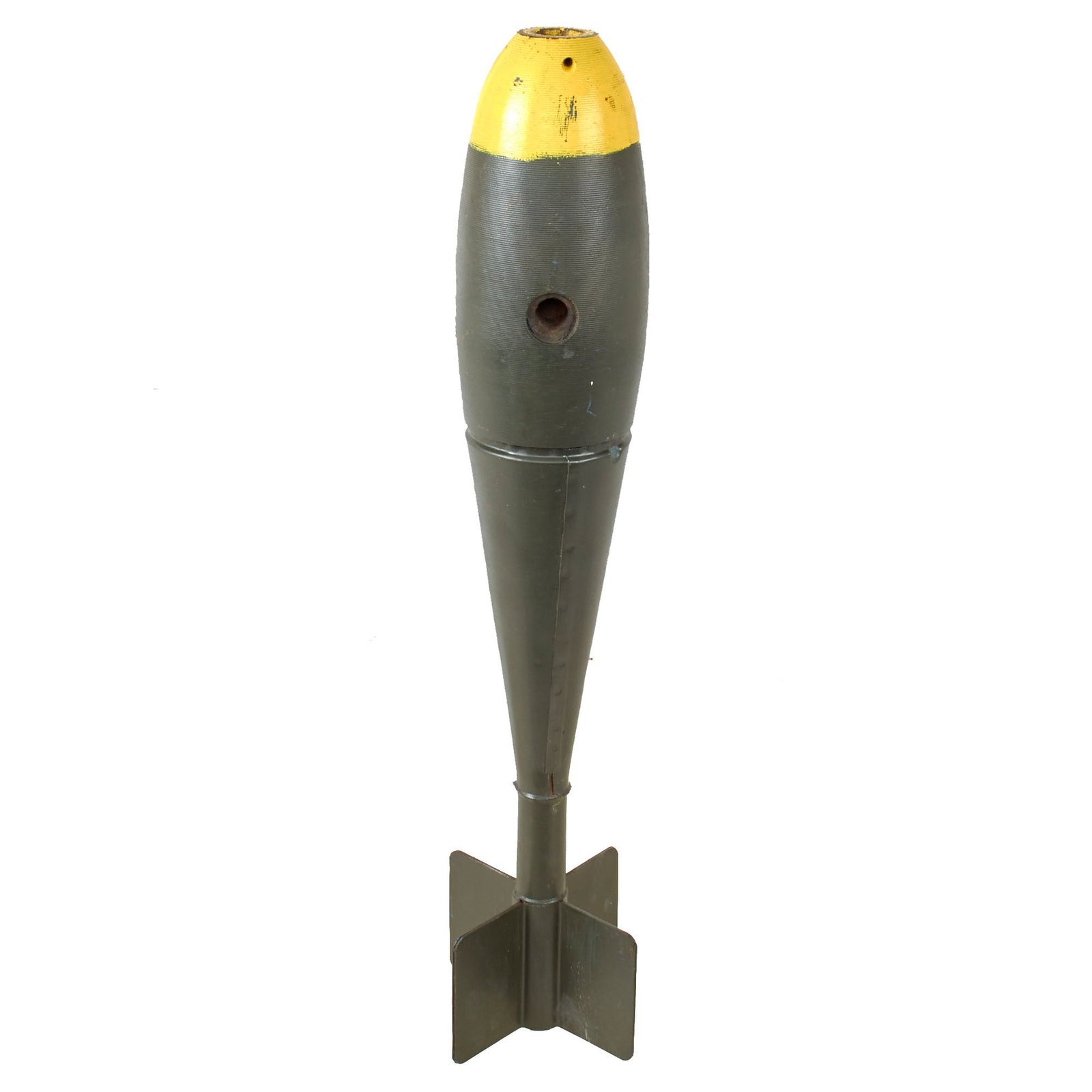 Original Vietnam War Era U.S. Navy MK76 Inert 25LB Practice Bomb - Repainted for Display