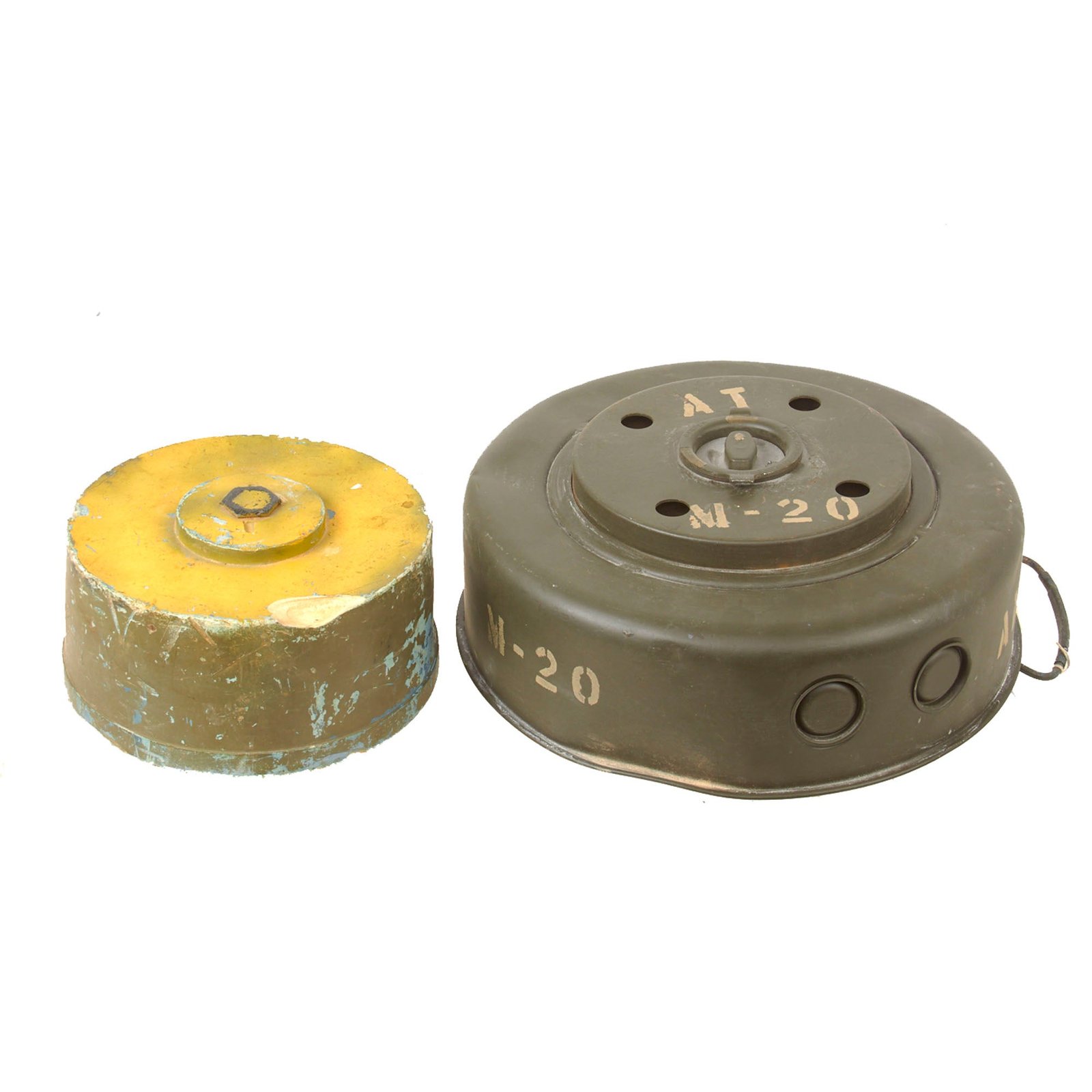 Buy Original U.S. Pre-Vietnam War Inert Mine Anti-Tank Heavy Practice M20 & M21 Training Mines | Original Firearms Antique For Sale