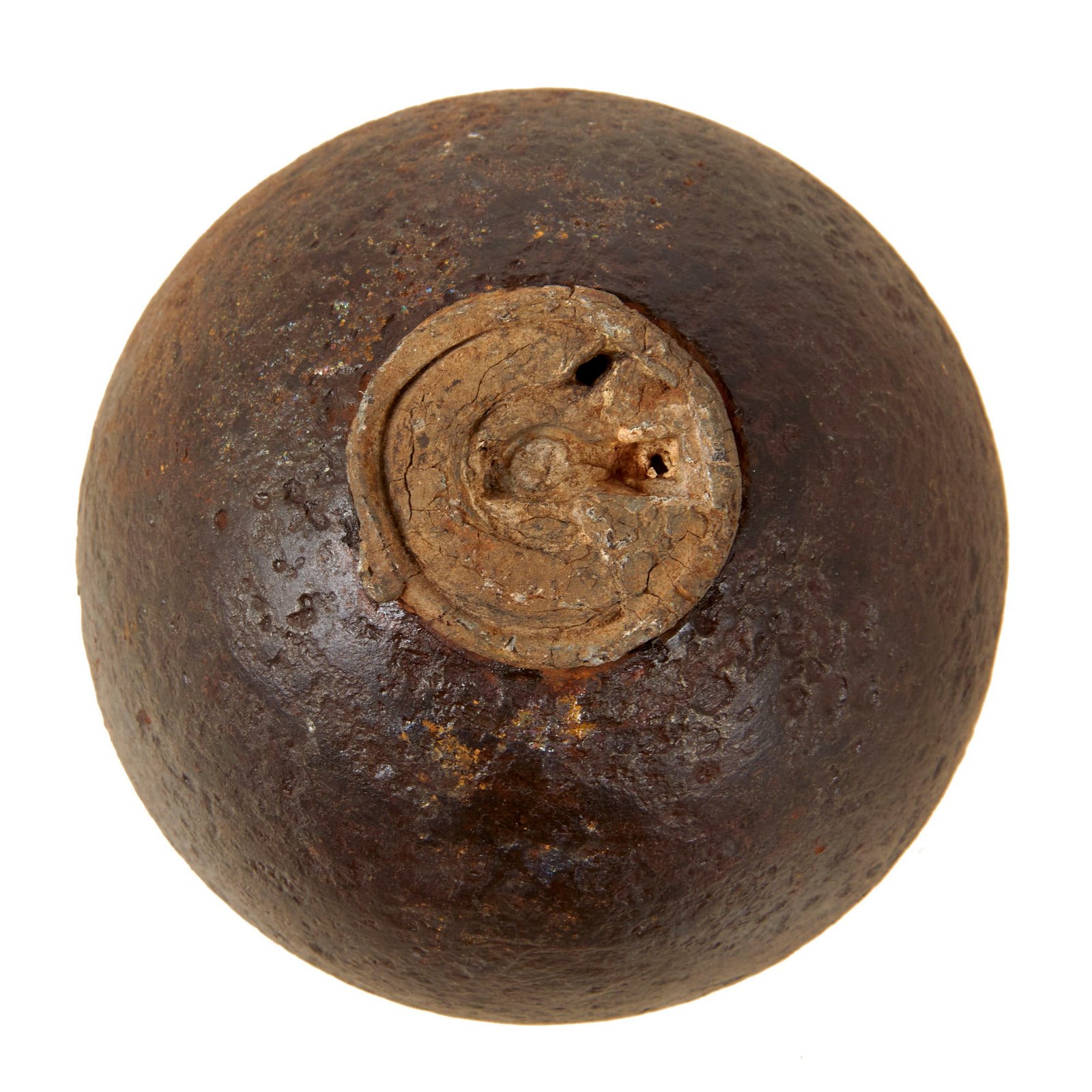 Original U.S. Civil War Federal INERT 12 Pdr Cannonball For Use With a Bormann Timed Fuse - Ground Dug