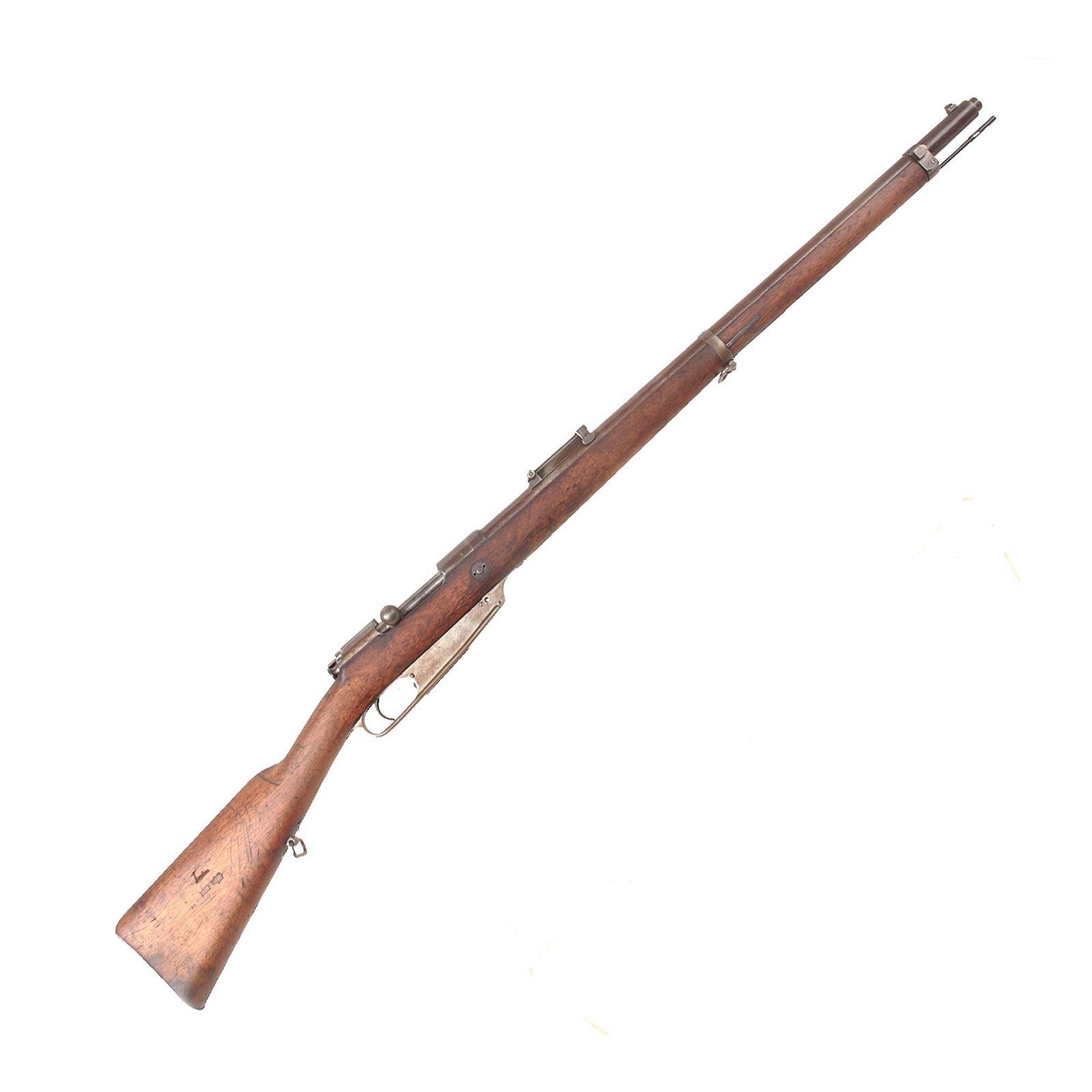 Buy Original German Pre-WWI Gewehr 1888 Commission Rifle by ŒWG Steyr Serial 6697 d with Excellent Bore and No Turkish Markings - Dated 1894 | Original Firearms Antique For Sale