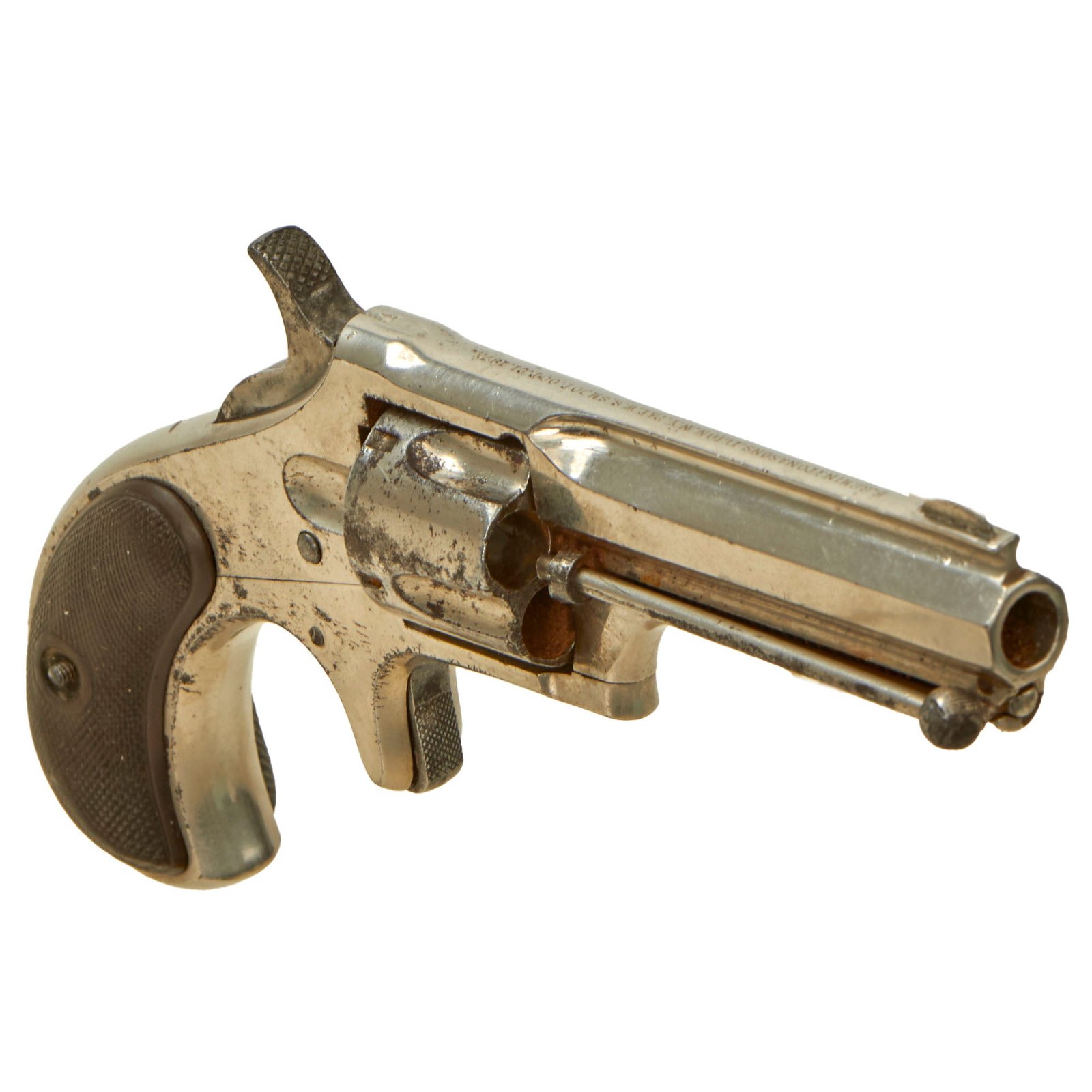 Buy Original U.S. Remington-Smoot New Model No.1 Nickel-Plated Pocket Revolver Serial 324 in .32 Rimfire - Circa 1879 | Original Firearms Antique For Sale