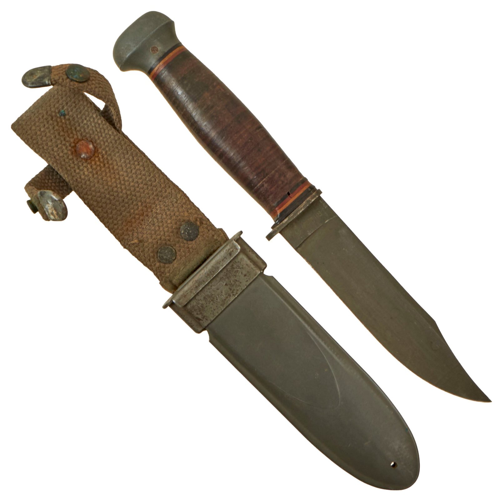 Buy Original Unissued U.S. WWII Navy USN Mark 1 PAL RH-35 Fighting Knife with USN MK1 Scabbard by B.M. Co | Original Firearms Antique For Sale