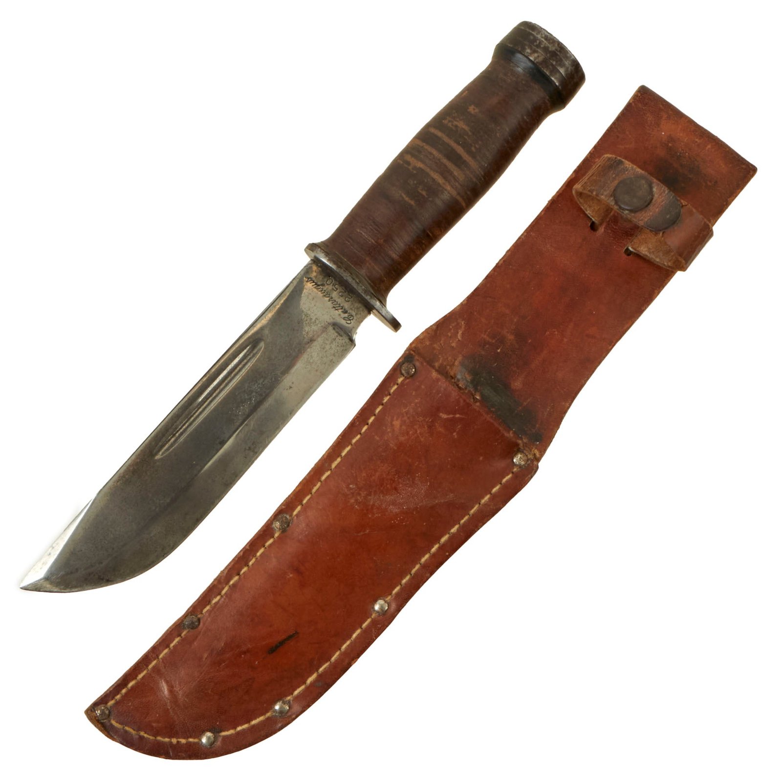 Buy Original U.S. WWII Cattaraugus 225Q “Commando” Fighting Knife With Sheath | Original Firearms Antique For Sale
