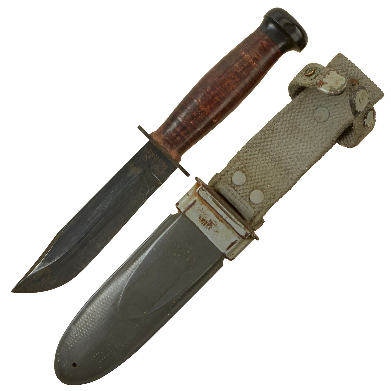 Buy Original U.S. WWII Navy USN Mark 1 Fighting Knife by CAMILLUS with Mk1 Scabbard | Original Firearms Antique For Sale
