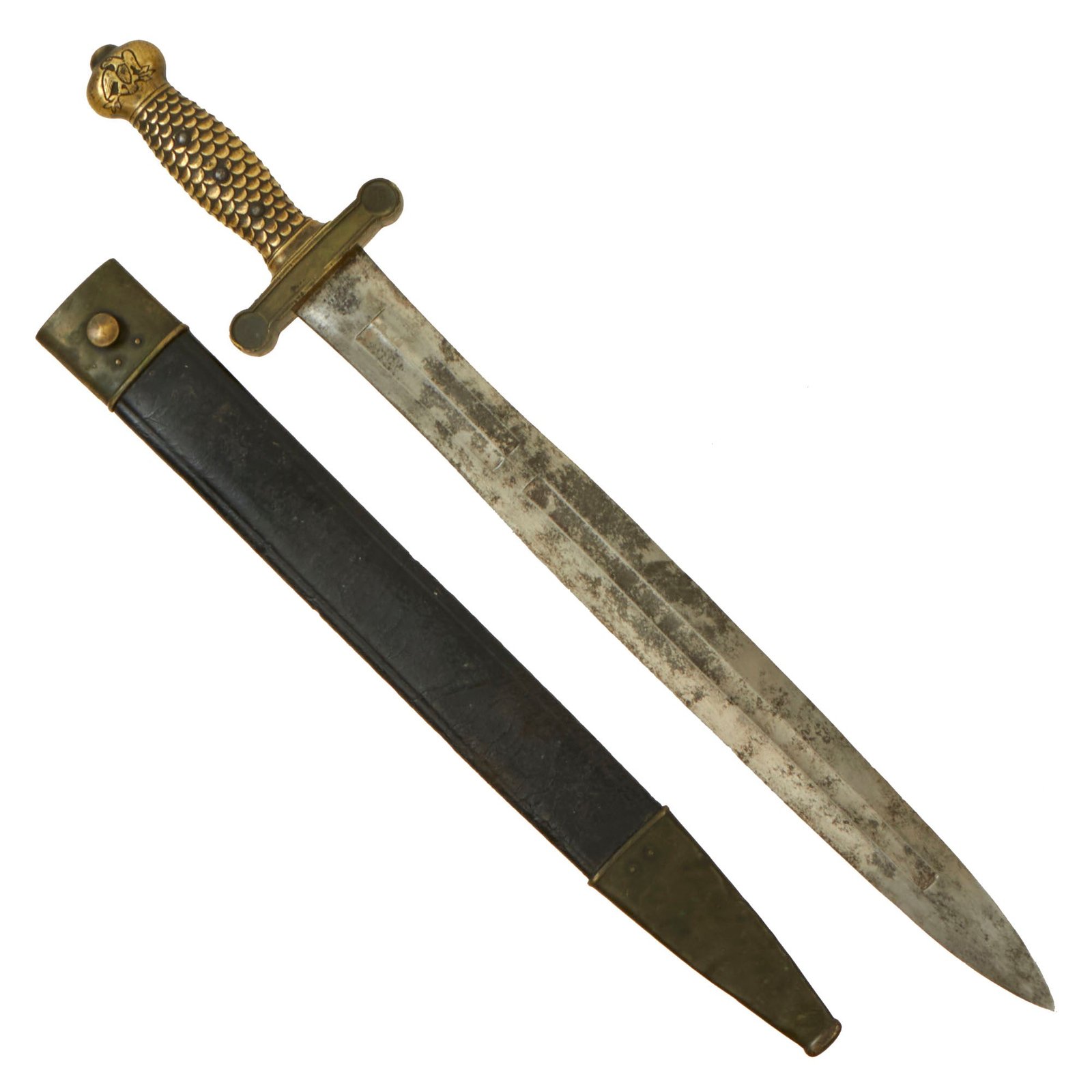 Buy Original U.S. Mexican-American War Ames Model 1832 Artillery Short Sword with Scabbard - Dated 1835 | Original Firearms Antique For Sale