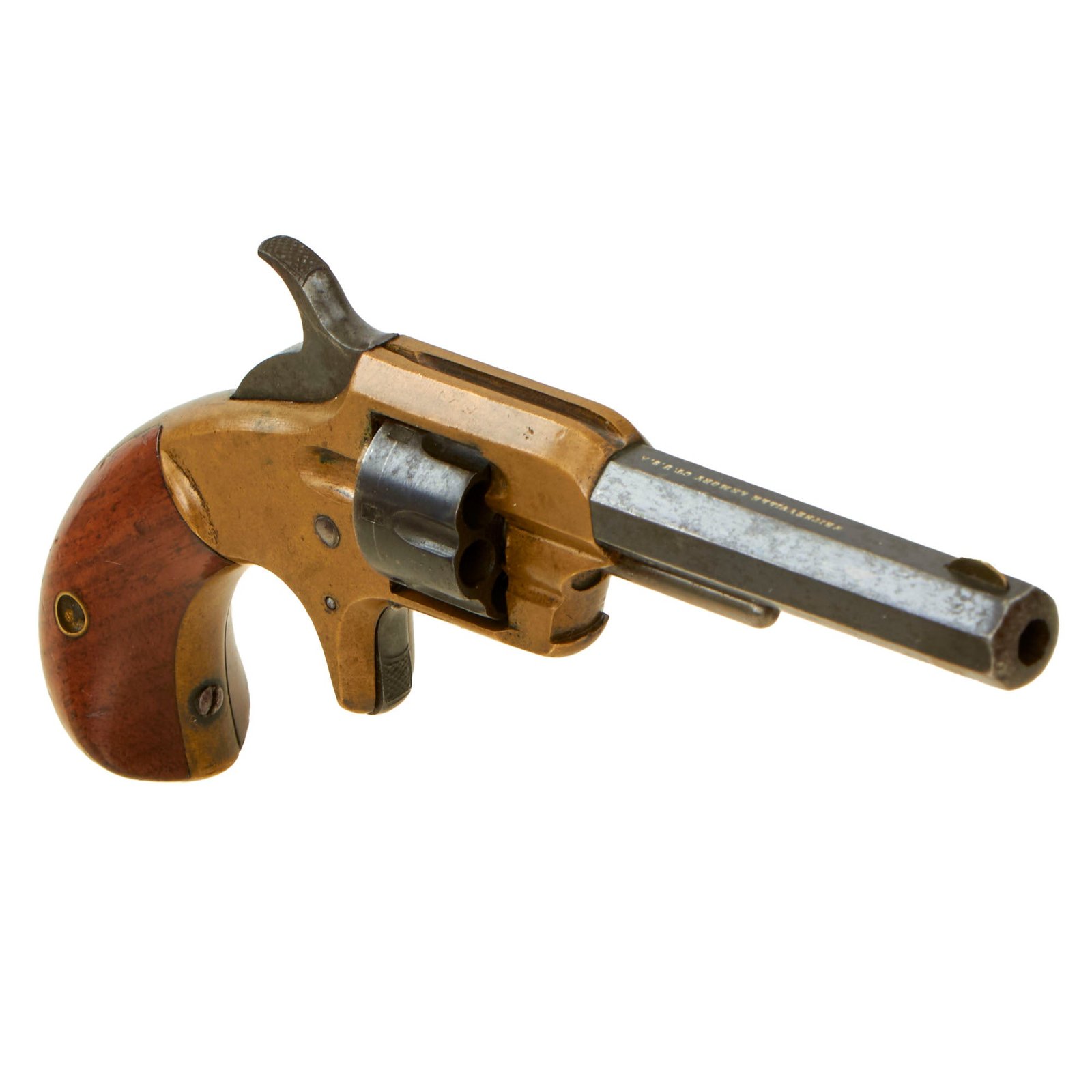 Buy Original Antique U.S. Whitneyville Armory No.1 Rimfire .22cal Brass Frame Single Action Revolver - Matching Serial 11860 | Original Firearms Antique For Sale