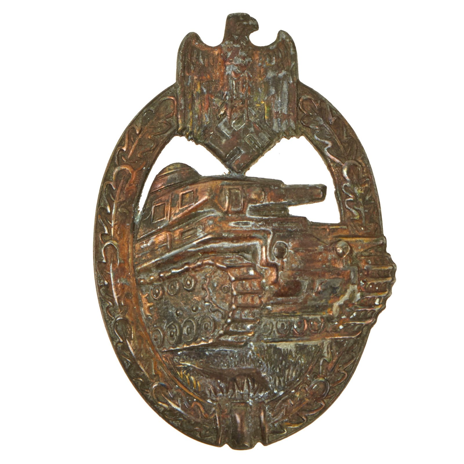 Buy Original German WWII Bronze Grade Panzer Assault Tank Badge by Rudolf Karneth of Gablonz | Original Firearms Antique For Sale