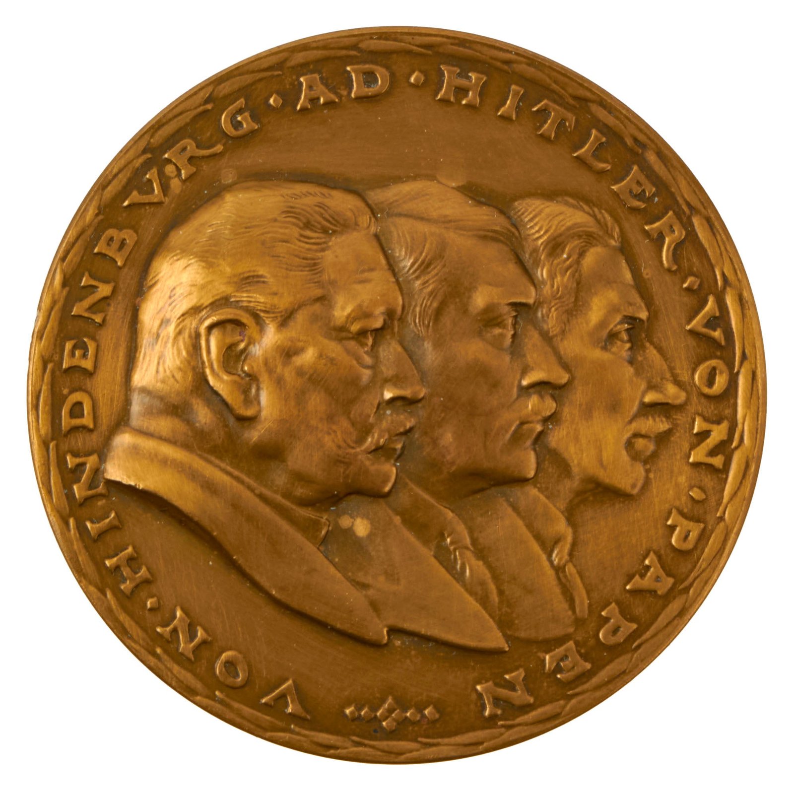 Buy Original German Pre-WWII NSDAP 30 January 1933 Adolf H Named Chancellor Propaganda Table Medal by Karl Goetz | Original Firearms Antique For Sale