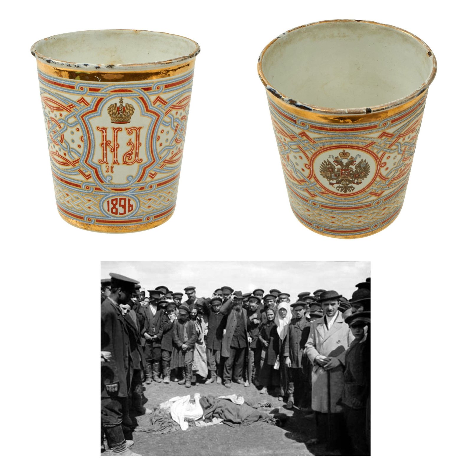 Original Imperial Russian Pre-WWI Khodynka Cup of Sorrows or “Blood Cup” - Coronation of Tsar Nicholas II
