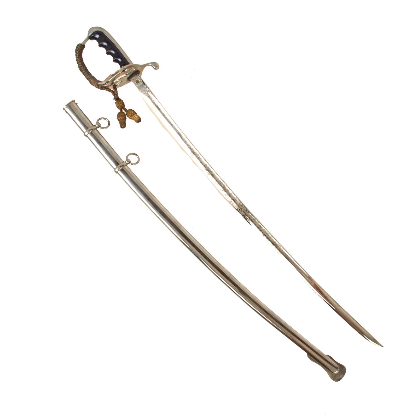 Buy Original U.S. Model 1902 Named Texas A&M Army Officers Triple Etched Dress Sword with Scabbard & Sword Knot by N. S. Meyer - Major Hubert P. Isaacks | Original Firearms Antique For Sale