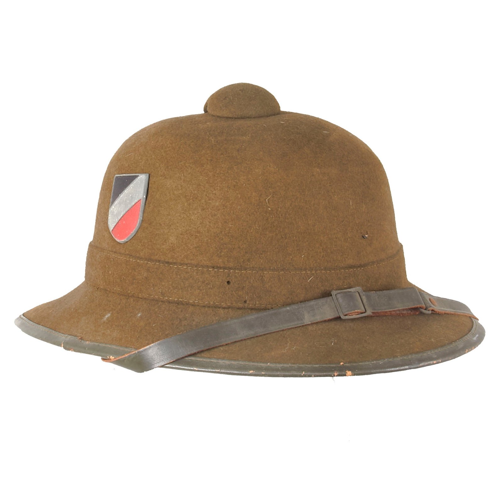 Buy Original German WWII 2nd Model Afrikakorps DAK Sun Helmet with Badges - Size 55 | Original Firearms Antique For Sale