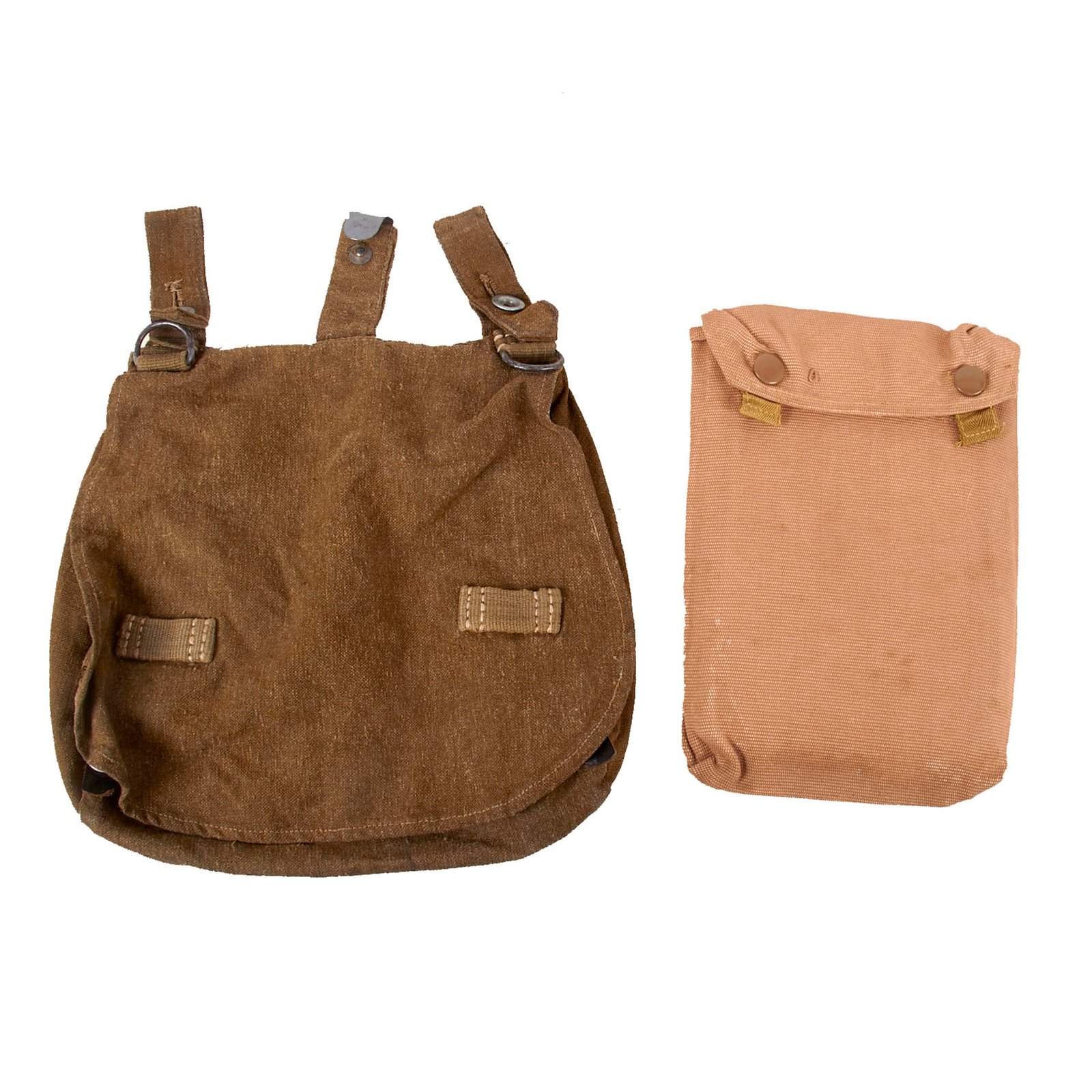 Buy Original German WWII Afrikakorps M31 Bread Bag & Gas Cape with Canvas Bag | Original Firearms Antique For Sale